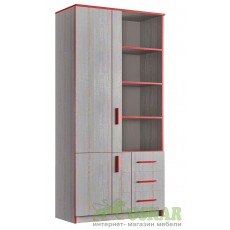 Шкаф книжный 2Д/3Ш (800)